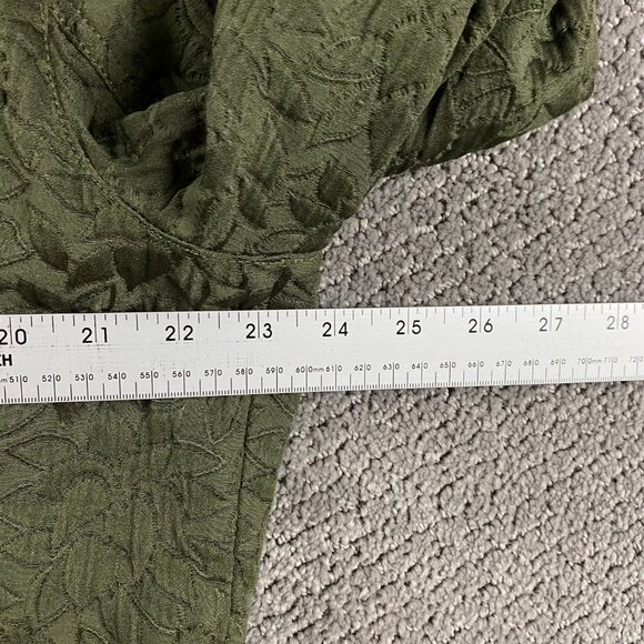 J. Jill Jacket Women's 2X Floral Quilted Embroidery Button Front Green - Picture 7 of 11